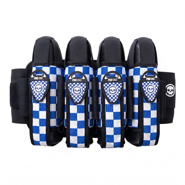 Infamous- Pro DNA Lockdown Harness - Checkered Blue (SKU 32382)
