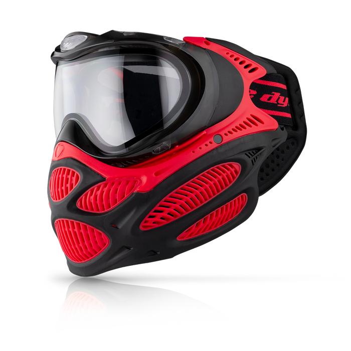 Dye i3 Pro Paintball Mask - Fire Red - Choose Lens Color