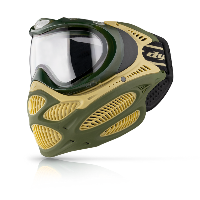 Dye i3 Pro Paintball Mask - Tac Olive - Choose Lens Color
