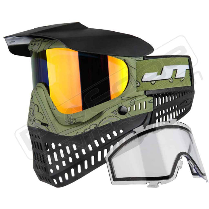 JT Prolfex Paintball Mask LE - Bandana Olive - Choose Lens Color (SKU 15819)