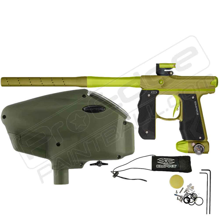 Empire Mini GS with 2 Piece Barrel and Empire Halo Too Loader Olive