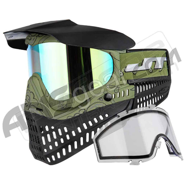 JT Prolfex Paintball Mask LE - Bandana Olive - Choose Lens Color (SKU 15819)