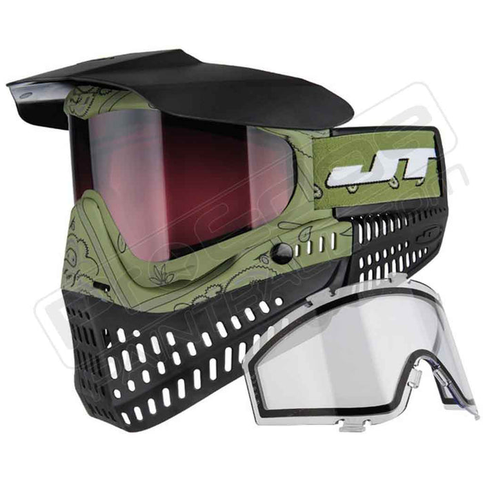 JT Prolfex Paintball Mask LE - Bandana Olive - Choose Lens Color (SKU 15819)