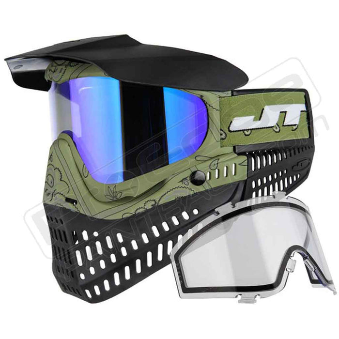 JT Prolfex Paintball Mask LE - Bandana Olive - Choose Lens Color (SKU 15819)