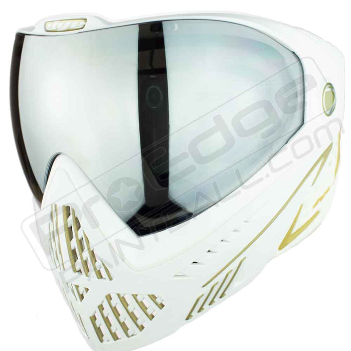 Dye I5 Paintball Mask - White Gold - Choose Lens Color (SKU 566)