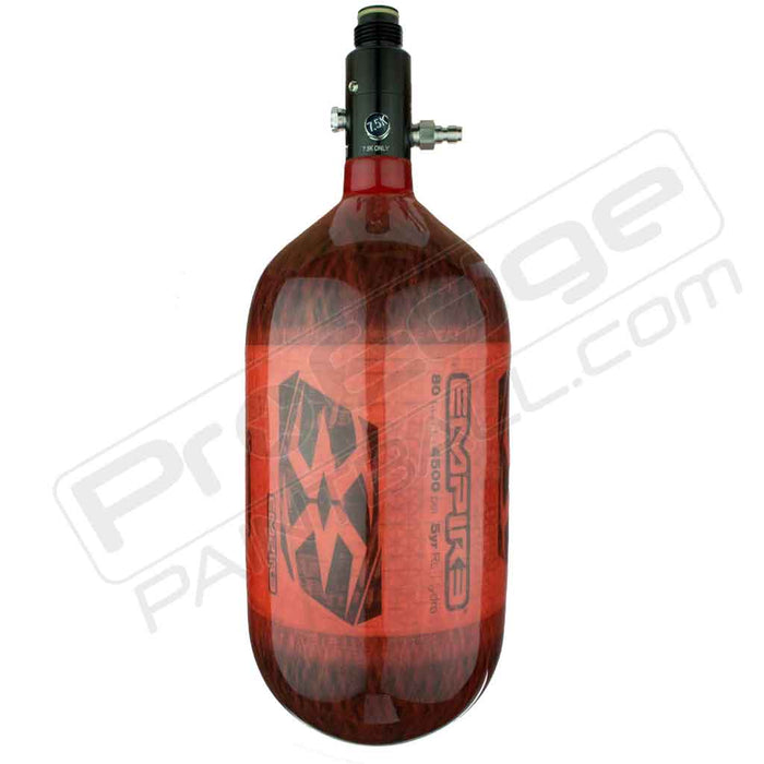 EMPIRE MEGA LITE 80 ci 4500 psi COMPRESSED AIR PAINTBALL TANK - RED