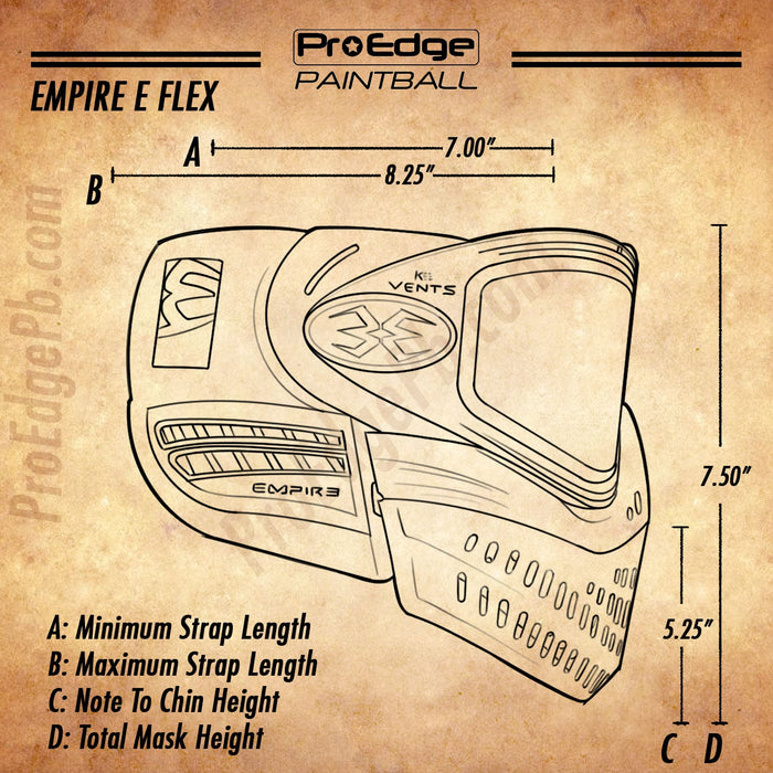 Empire EFlex Paintball Mask - Black - Pro Edge Paintball