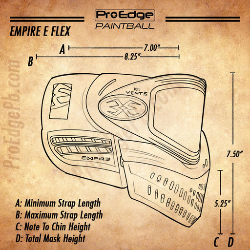 Empire EFlex Paintball Mask - White - Pro Edge Paintball
