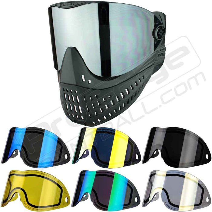 EMPIRE VENTS PAINTBALL MASK BLUE BLACK CLEAR THERMAL LENS STRAP FOAM GOGGLES