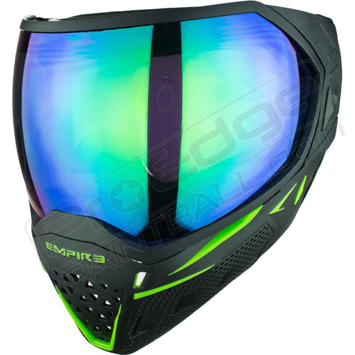 Empire EVS Paintball Mask- Black Lime - Choose Lens Color (SKU 3735)