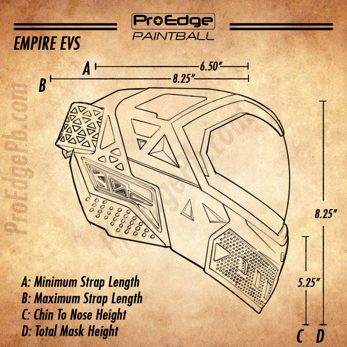 Empire EVS Paintball Mask-Black-Orange with 2 Lenses - Pro Edge Paintball