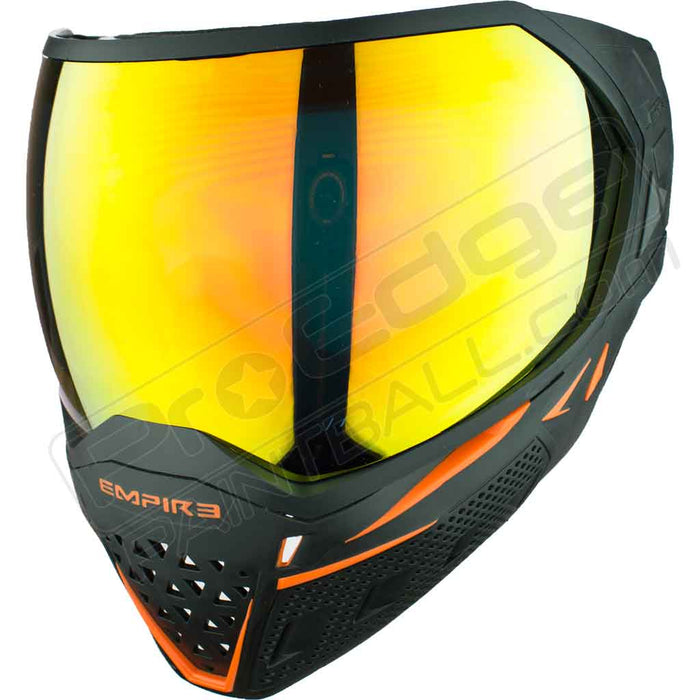 Empire EVS Paintball Mask - Black Orange - Choose Lens Color (SKU 3738)
