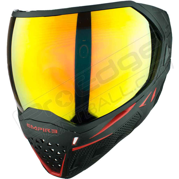 Empire EVS Paintball Mask - Black Red - Choose Lens Color (SKU 3739)