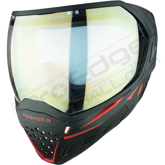 Empire EVS Paintball Mask - Black Red - Choose Lens Color (SKU 3739)