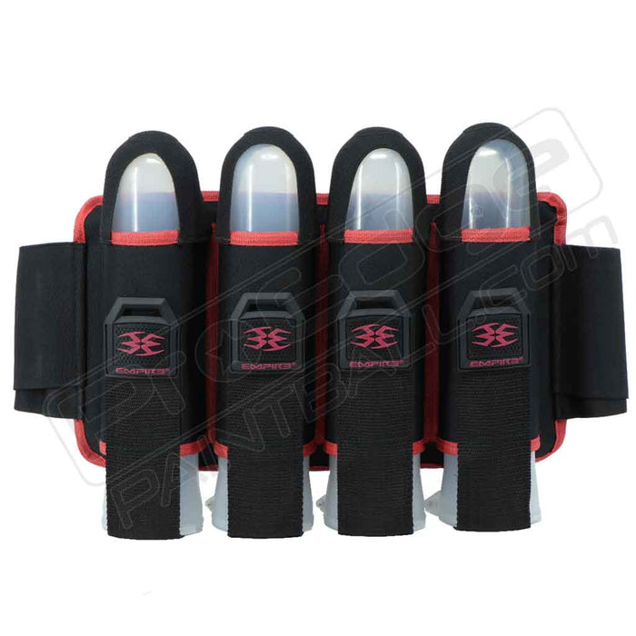 Empire Omega 4 Pod Harness - Black with Red - Pro Edge Paintball