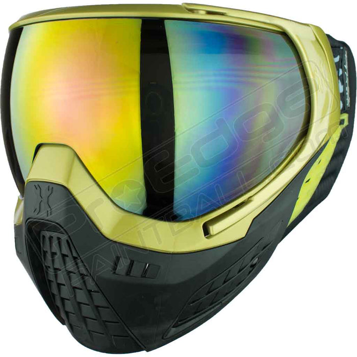 HK Army KLR Paintball Mask - Blackout Gold - Choose Lens Color (SKU 1719)