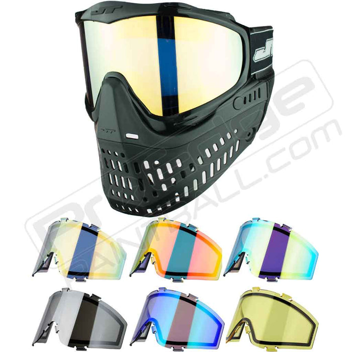 NEW JT Proflex White Black Paintball Mask Goggle Gold Spectra