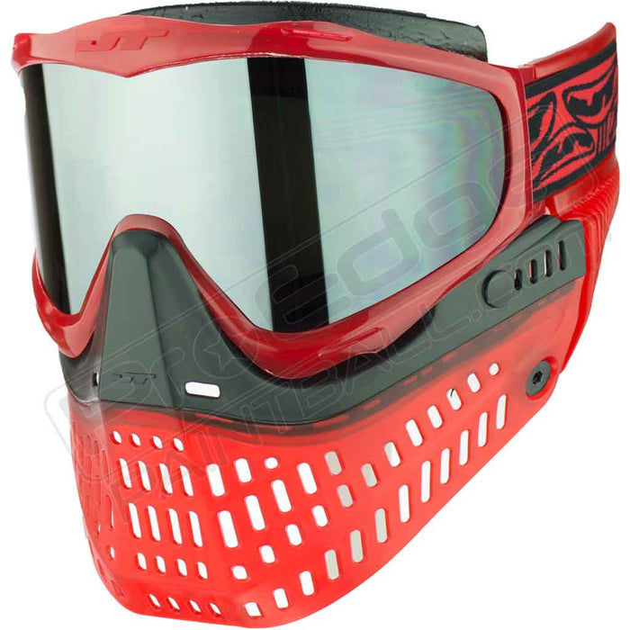 JT Proflex Paintball Mask - Ice Red - Choose Lens Color (SKU 7644) (SKU 7644)