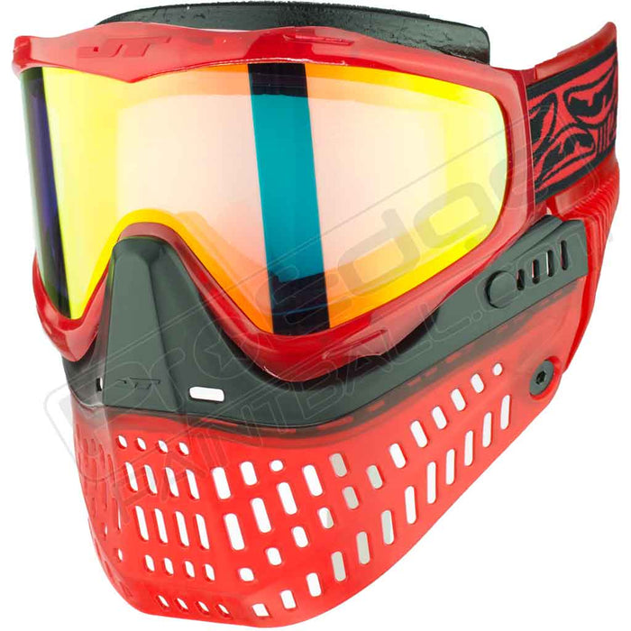 JT Proflex Paintball Mask - Ice Red - Choose Lens Color (SKU 7644) (SKU 7644)