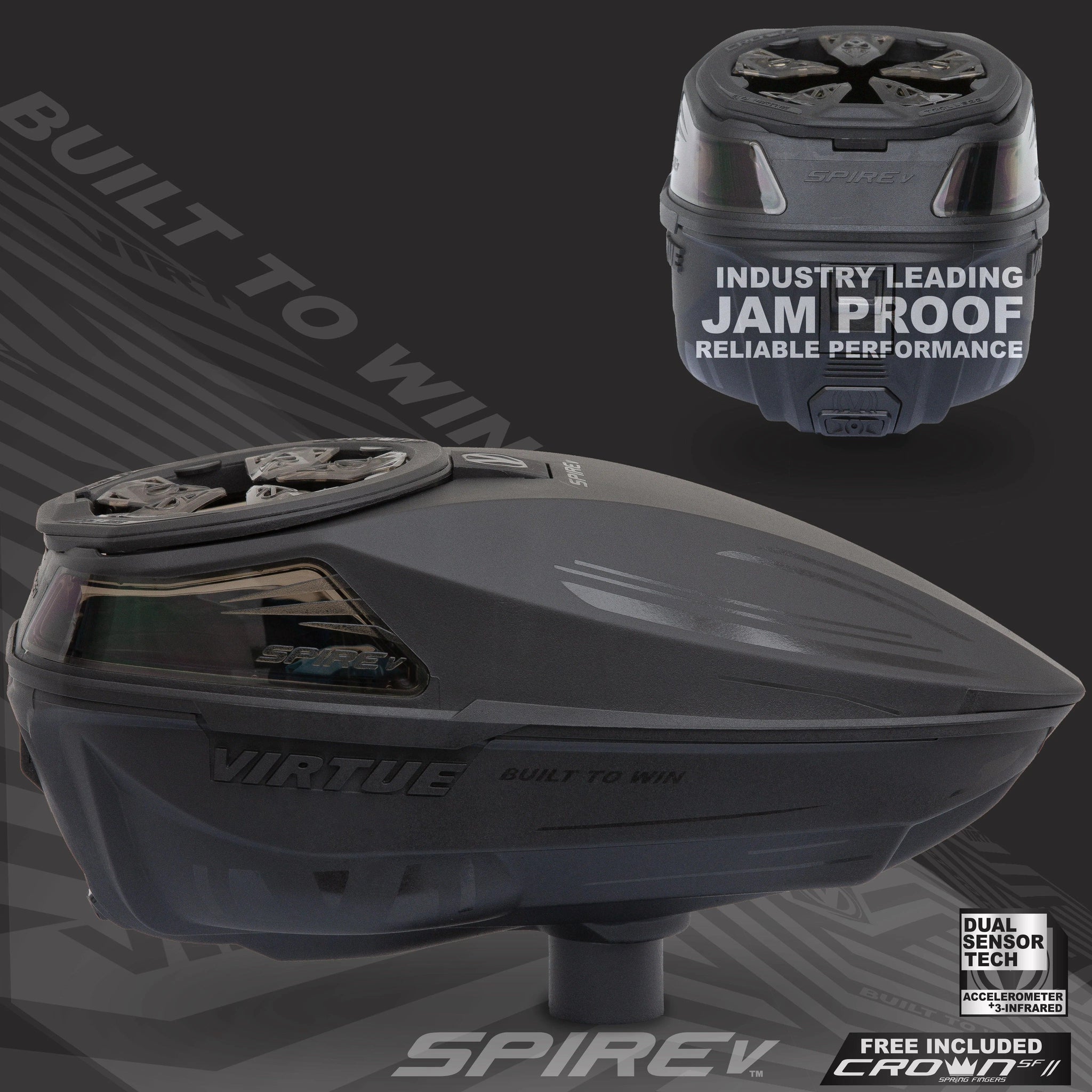 Virtue Spire V Paintball Hopper — Pro Edge Paintball