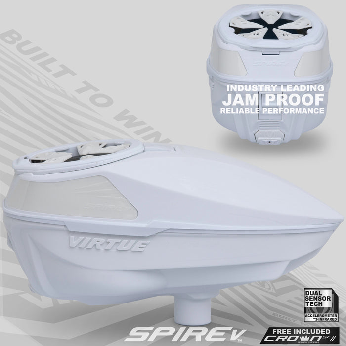 Virtue Spire V Paintball Hopper - White