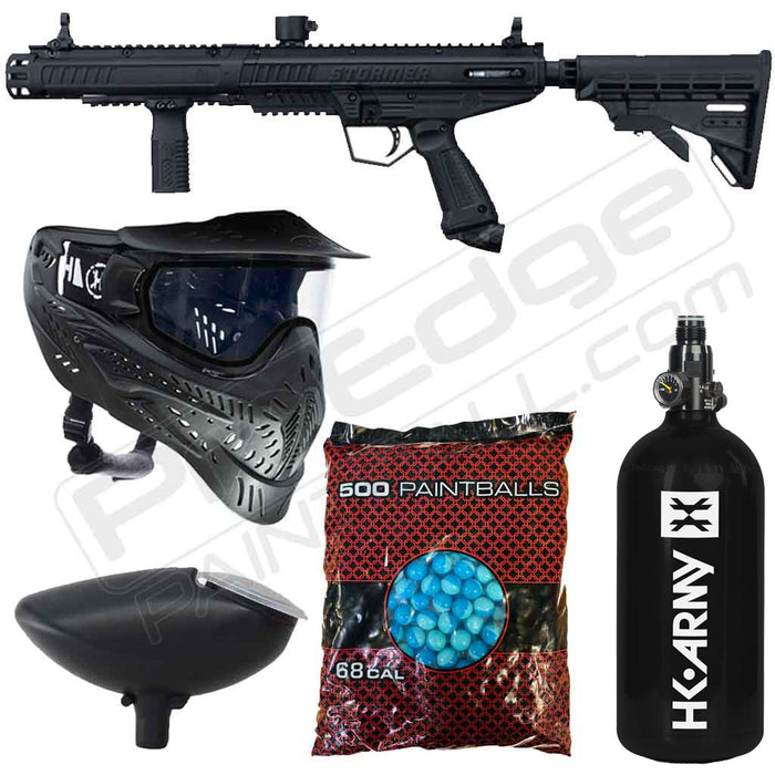 Tippmann Stormer Tactical Paintball Gun Package - Black