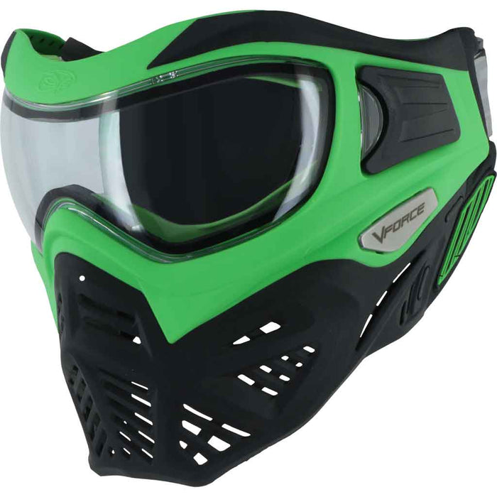 Vforce Grill 2.0 Paintball Mask (Black) - Flexsoft Ears & Full