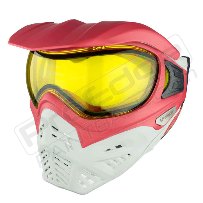 Vforce Grill 2.0 Paintball Mask - Red Grey - Choose Lens Color (SKU 5366)