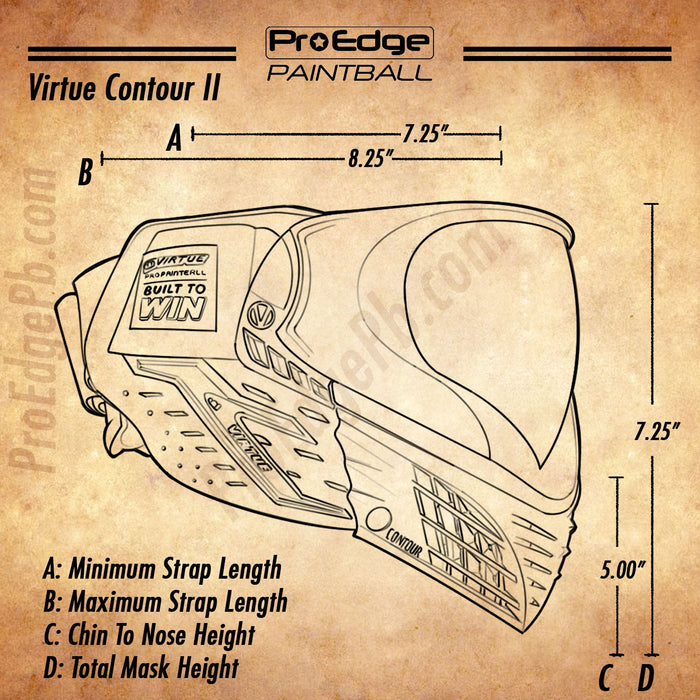 Virtue VIO  Contour II Thermal Paintball Goggle - Black Graphic Emerald - Pro Edge Paintball