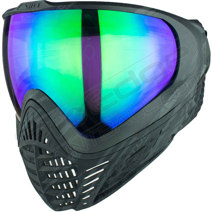 Virtue VIO  Contour II Thermal Paintball Mask - Black Graphic Emerald - Choose Lens Color (SKU 3502)