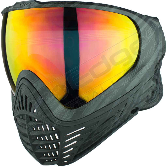 Virtue VIO  Contour II Thermal Paintball Mask - Black Graphic Emerald - Choose Lens Color (SKU 3502)