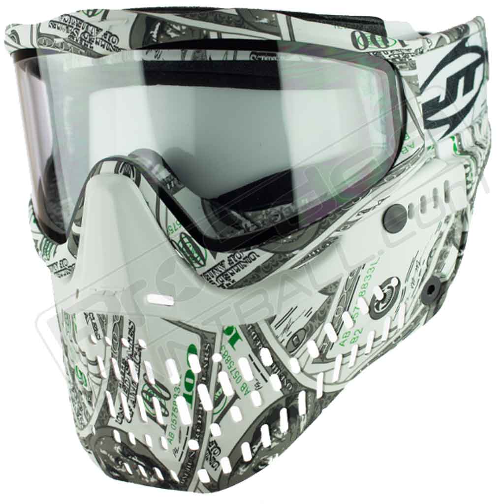 Maschera Paintball JT ProFlex X – Sistema Cambio Rapido, Lenti Trasparenti, Colore Artico