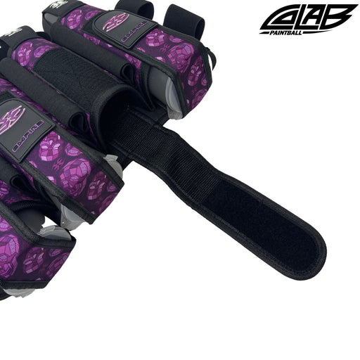 Empire CoLab Skull Pod Pack Harness 4+7- Purple - Pro Edge Paintball