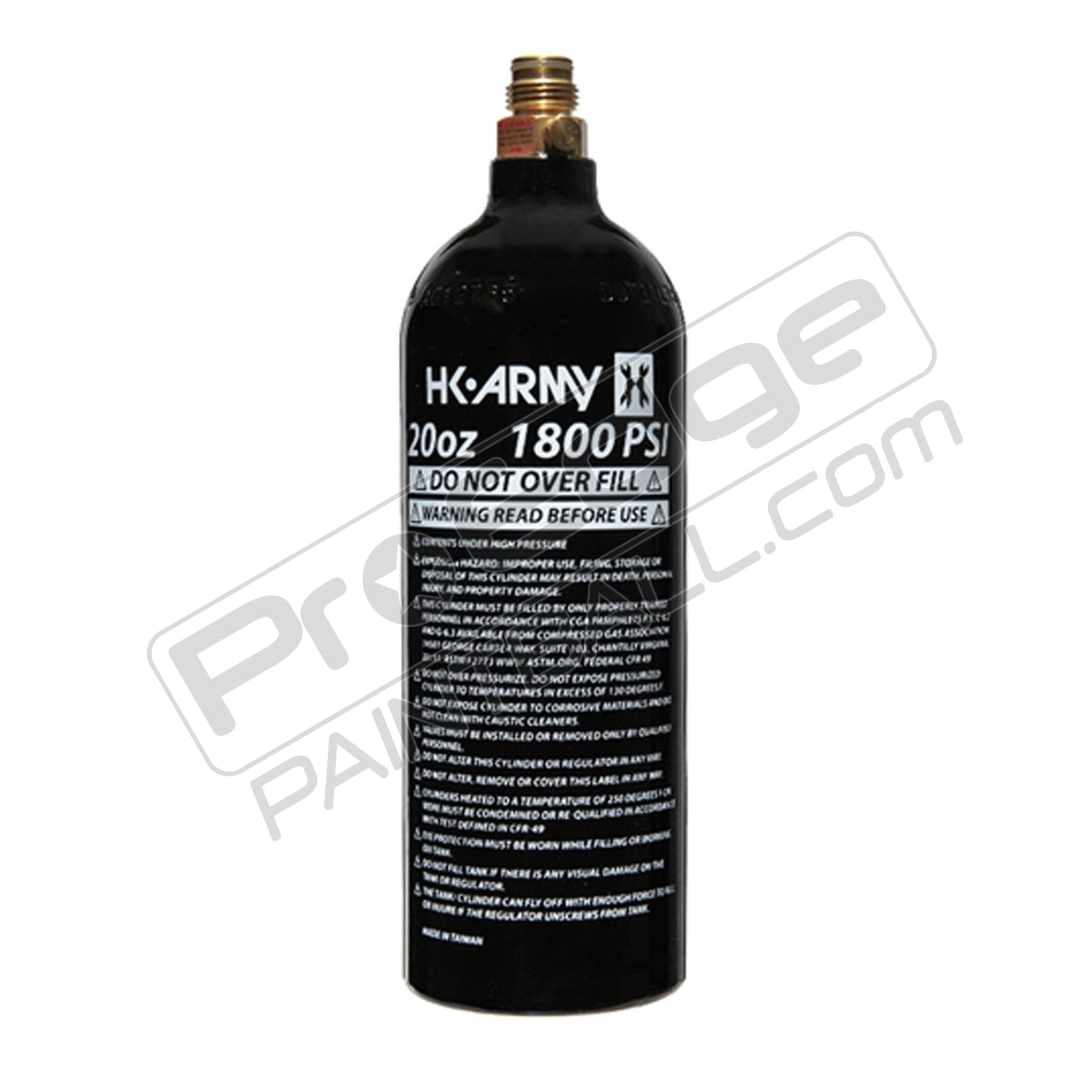 HK Army CO2 20oz Paintball Tank Black NOT FILLED — Pro Edge Paintball