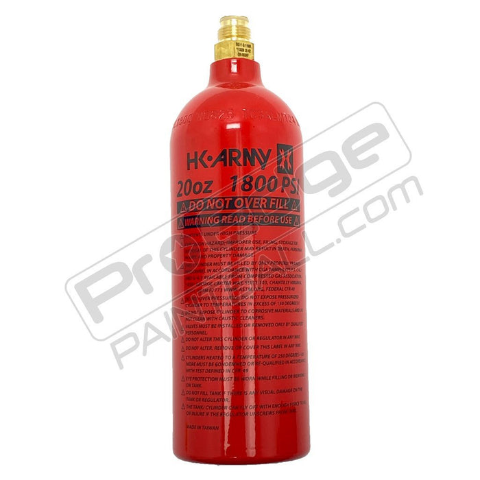 HK Army CO2 20oz Paintball Tank RED - NOT FILLED - Pro Edge Paintball