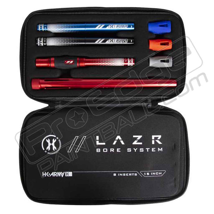 HK Army LAZR Barrel Kit - Dust Red - Colored Inserts - Cocker Threads - Pro Edge Paintball
