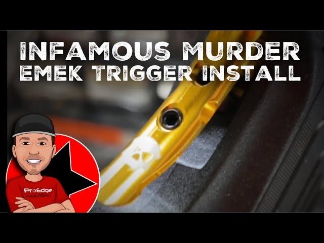INFAMOUS EMEK MURDER MACHINE TRIGGER GEN 3 - GOLD - Pro Edge Paintball