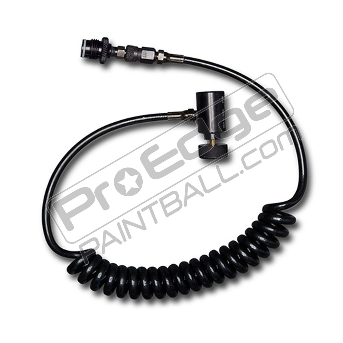 Paintball Coil Remote Hose Line With Slide Check Quick Disconnect