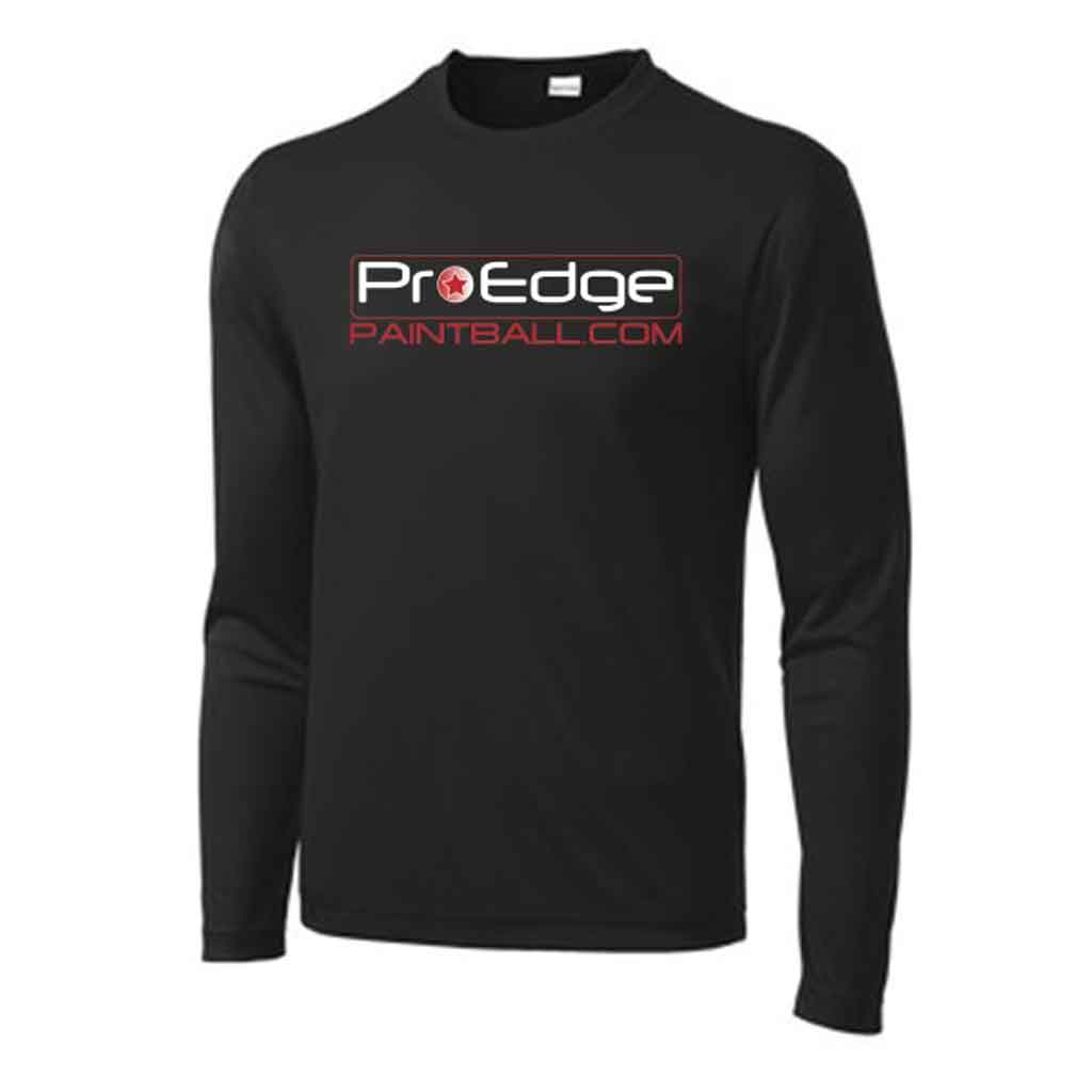 Pro Edge Logo Black // DriFit Performance Long Sleeve — Pro Edge Paintball