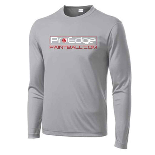 Pro Edge Logo Grey // Dri-Fit Performance Long Sleeve - Pro Edge Paintball