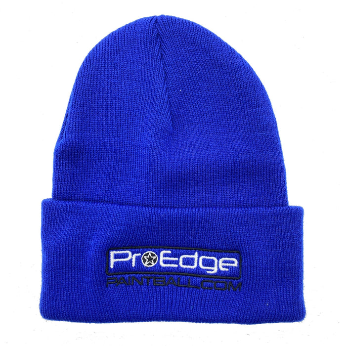 Pro Edge Paintball Beanie - Blue - White - Pro Edge Paintball