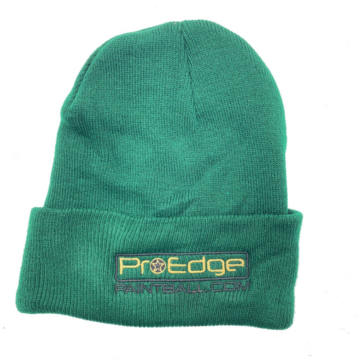 Pro Edge Paintball Beanie - Green - Gold - Pro Edge Paintball