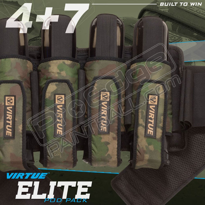 Virtue Elite Pack 4+7 - Reality Brush Camo - Pro Edge Paintball